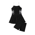 thumbnail image 1 of Toddler Girls Swimsuit Bikini Set, Two-Piece, Sleeveless Top, Solid Color Blocking, for Beach, Pool, Swim Class, 1 of 8