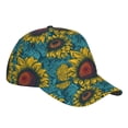thumbnail image 3 of Kdxio Unisex Sunflowers Pattern Baseball Cap Unisex Washed Classic Adjustable Hat, 3 of 8