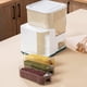 thumbnail image 5 of Contenedor de almacenamiento de 4 compartimentos, dispensador de cereales integrales para almacenamiento de cereales secos verde, 5 of 8