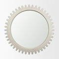 thumbnail image 2 of Mercana Furniture Sterling Cog III 35.5" Round White Wood Frame Mirror, 2 of 5