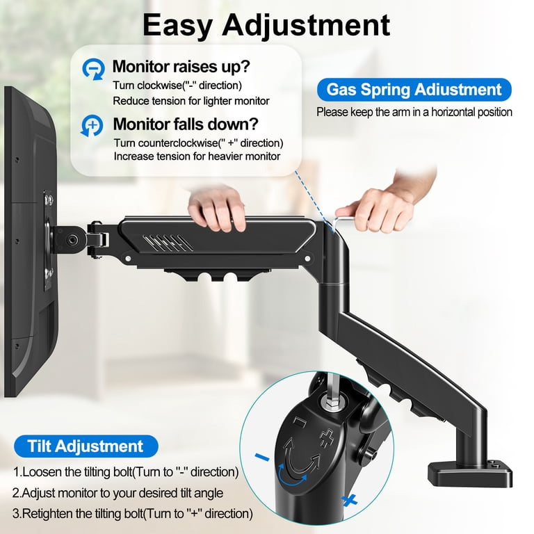 HOMOUNT Single Monitor Desk Mount Adjustable Arm photo 3