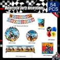 thumbnail image 4 of Motorcycle Birthday Supplies,Motorcycle Birthday Decorations&Motorcycle Theme Party Tableware Set-Dirt Bike Party Plates and Napkins Cups Banner Balloon etc Motocross Party Supplies for Boys, 4 of 8