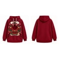 thumbnail image 2 of Unisex Pet Pouch Sweatshirt Couple Matching Xmas Snowman/Reindeer Animal Themed Print Hoodies with Zippers Christmas Cat Carriers Sweatshirts 1 XL, 2 of 5