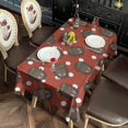 thumbnail image 2 of Red Hedgehog Pattern Rectangle Tablecloth 60"x120",Waterproof Polyester Rectangle Table Cloth, Wipeable Spillproof Polyester Tablecloth for Dining, Camping, Indoor and Outdoor, 2 of 6