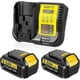 thumbnail image 1 of Compatible 2Pack 8.0AH 20V/18V DCB184 Replacement for Dewalt Battery + 4A Charger Compatible with Dewalt Battery and Charger DCB180 DCB181 DCB-182 DCB, 1 of 5