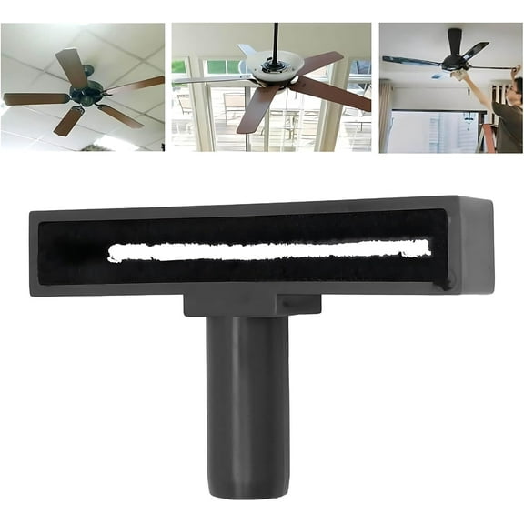 Ceiling Fan Vacuum Attachment, Ceiling Fan Cleaning Vacuum Attachment for Flat and Sloped Ceiling Fans, Cleaning Vacuum Attachment Accessories for Most Vacuum Cleaners (Black)