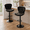 Black, variant on Bar Stools Set of 2, Adjustable Faux Leather Upholstered Swivel Bar Stools, Counter Bar Chairs with Back for Kitchen Island, Khaki