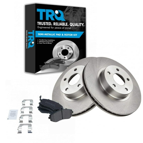 TRQ Front Brake Pad & Rotor Kit Brake Pads Brake Rotor Semi-Metallic Fits Select 2005-2006 Saab 9-2X 2002-2010 Subaru Impreza 2002-2005 Legacy