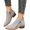Gray, variant on Suede Ankle Boots for Women Low Chunky Heel V Cut Cozy Booties with Side Zipper Slip On Elegant Business Casual Dress Boots Vintage Casual Pointed Toe Work Shoes Ginger 41(US-8.5)