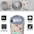 thumbnail image 4 of Pioneer Flower Floral Print Pattern 20oz Skinny Tumbler with Straw & Lid, Double Wall Vacuum Insulated Cup, Leak-Proof, Cup Holder Friendly, Hot 6H Cold 12H, 4 of 6
