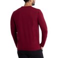 thumbnail image 2 of X RAY JEANS Mens Long Sleeve V-Neck T-Shirt, Burgundy, M, 2 of 9