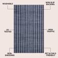 thumbnail image 3 of JONATHAN Y WASHABLE Orton Distressed Ticking Stripe 5' x 8' Machine-Washable Polyester Area Rug, Navy and Cream, Farmhouse Vintage Style with Low Pile for Living Room WSH519D-5, 3 of 6
