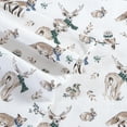 thumbnail image 4 of Eddie Bauer Woodland Friends White Cotton Flannel King Sheet Set, 4 of 7
