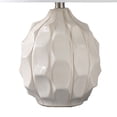 thumbnail image 4 of Benjara 22" Table Lamp- Cream Round Cascading Ceramic Design Urn- Brushed Metal, 4 of 6