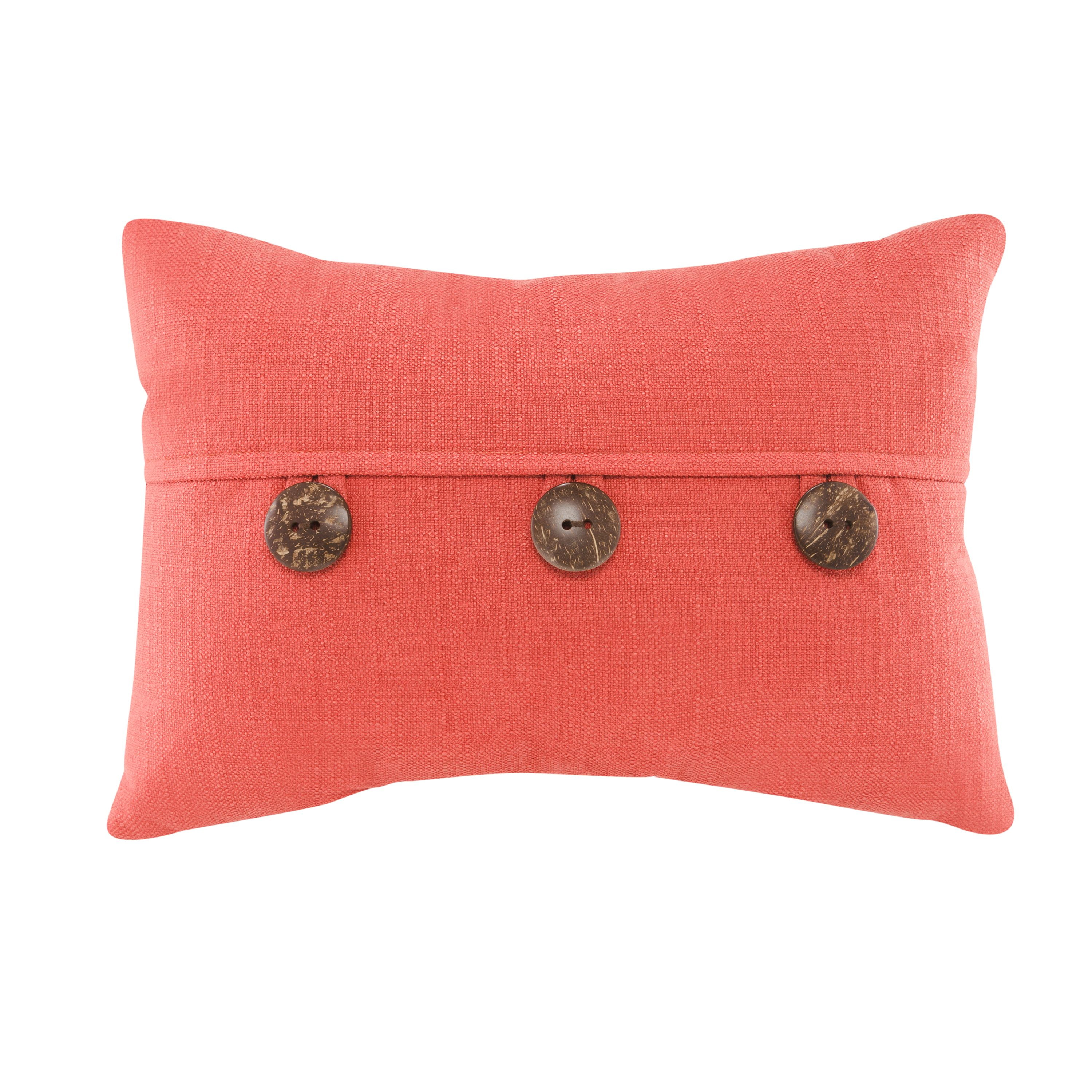 Mainstays Dynasty Oblong 3 Button Decorative Polyester Throw Pillow, 14