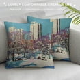 thumbnail image 3 of TIAOTIAOHOU USA City Detroit Cushion Cover Cities in Michigan States Throw Pillow Case Watercolor City Landscape Pillows Nursery Decor Modern Sofa Pillow Cover for Sofa, 3 of 5