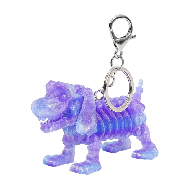 Articulated Skeleton Dog Keychain Poseable Joints Backpack Pendant Removable Collectible Figure Accessory