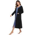 thumbnail image 2 of Aibrou Women Nightgown Long Loose Zipper Front Housecoat Sleepwear Houedress with Pockets Long Sleeve，Mulit-color, 2 of 8