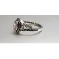 thumbnail image 2 of Customized Class Rings for Woen CZ Oval Gemstone High School or College Graduation Rings -925 Sterling Silver White Gold Plated, 2 of 2