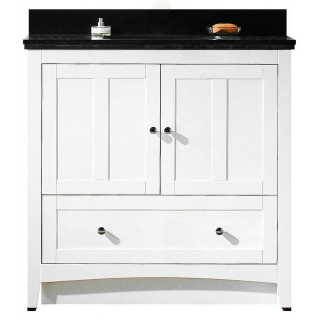 American Imaginations 48-in. W 18.5-in. D Ceramic Top In White Color For 1 Hole Faucet AI-17603