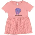 thumbnail image 3 of Inktastic I Love My Sissy Elephant Purple Pink Girls Baby Dress, 3 of 5