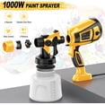 thumbnail image 4 of Paint Sprayer 1000W High Power Electric Spray Paint Gun with Adjustable Spray Width Knob,1400ML Container,4 Nozzles & 3 Patterns,Easy to Clean for Furniture Cabinets House Painting Yellow, 4 of 7