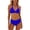 a-116Blue61, variant on VNKIDY Womens Solid Halter Triangle Bikini Top Mid Waisted Cross Wrap Brief Bottom Two Piece Swimwear Set For Beach Days Pool Parties Summer Vacations Water Activities Trendy Swimwear