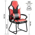 thumbnail image 3 of Desk Chair Without Wheels,Guest Chair Office Chair No Wheels Office Guest Chairs with Arms Room Chair Gaming Chair No Wheels (RED), 3 of 6