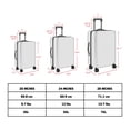 thumbnail image 4 of Ensemble de Bagages Rigides en ABS de 3 Pcs - Valises Extensibles 20”/24”/28” avec Roues Pivotantes, Coque Résistante aux Rayures et Serrure TSA Intégrée - Ensemble de Voyage Léger (Or Rose), 4 of 5