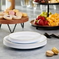 thumbnail image 6 of PLASTICPRO 7” & 10” Combo Plastic Plates Disposable Dinnerware Set, White & Gold Rim 32-Pack, 6 of 6