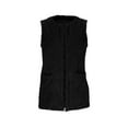 thumbnail image 5 of Women's Double-Sided Plush Vest, Solid Color Sleeveless Jacket with Pockets, Casual Quilted Outerwear for Women, Warm Winter Vest without Sleeves, Soft Plush Layering Piece for Fall and Winter Black, 5 of 8