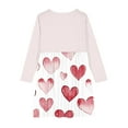 thumbnail image 3 of FamilyThread Girls Dress Fashion Long Sleeve Heart Print Toddler Little Big Girl Unicorn Mermaid Casual A Line Dresses For 4-14Y, 3 of 4