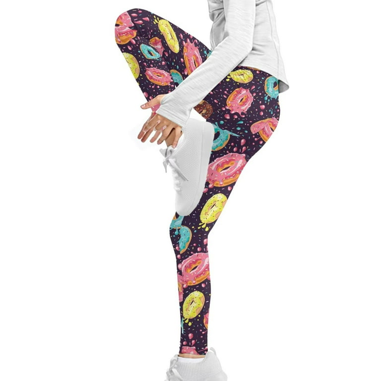 FKELYI Strawberry Cream Kids Legging Size 6-7 Years Lightweight School Yoga  Pants High Waisted Yummy Control Elastic Home Girls Tights Kawaii