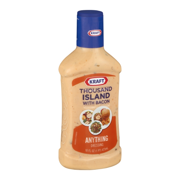 Kraft Salad Dressing 1000 Island Bacon Dressing, 16 FL OZ (Pack of 6