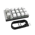 thumbnail image 4 of 12 Key Mini Mechanical Keyboard, Keypad with USB Cable Shortcuts Multifunctional with 2 Knobs Portable Gaming Keypad for Gaming White, 4 of 7