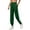 ZA Green, variant on Women's Pants Sports Comfort Jogger Pants Side Buttons Leg-Bound with Pockets Grey Womens Trousers M