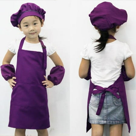 

Nokiwiqis 1Pcs Children Plain Apron Kids Kitchen Cooking Accessory Candy Color Child Baking Apron Baby Painting Bib