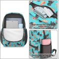 thumbnail image 4 of Poodle and Floral Blue Pattern 17" School Backpacks for Teens,Waterproof Oxford Fabric,S-Shape Padded Straps for School,Travel,Hiking,Camping, 4 of 6
