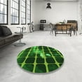 thumbnail image 4 of Ahgly Company Machine Washable Indoor Square Transitional Deep Emerald Green Area Rugs, 5' Square, 4 of 7