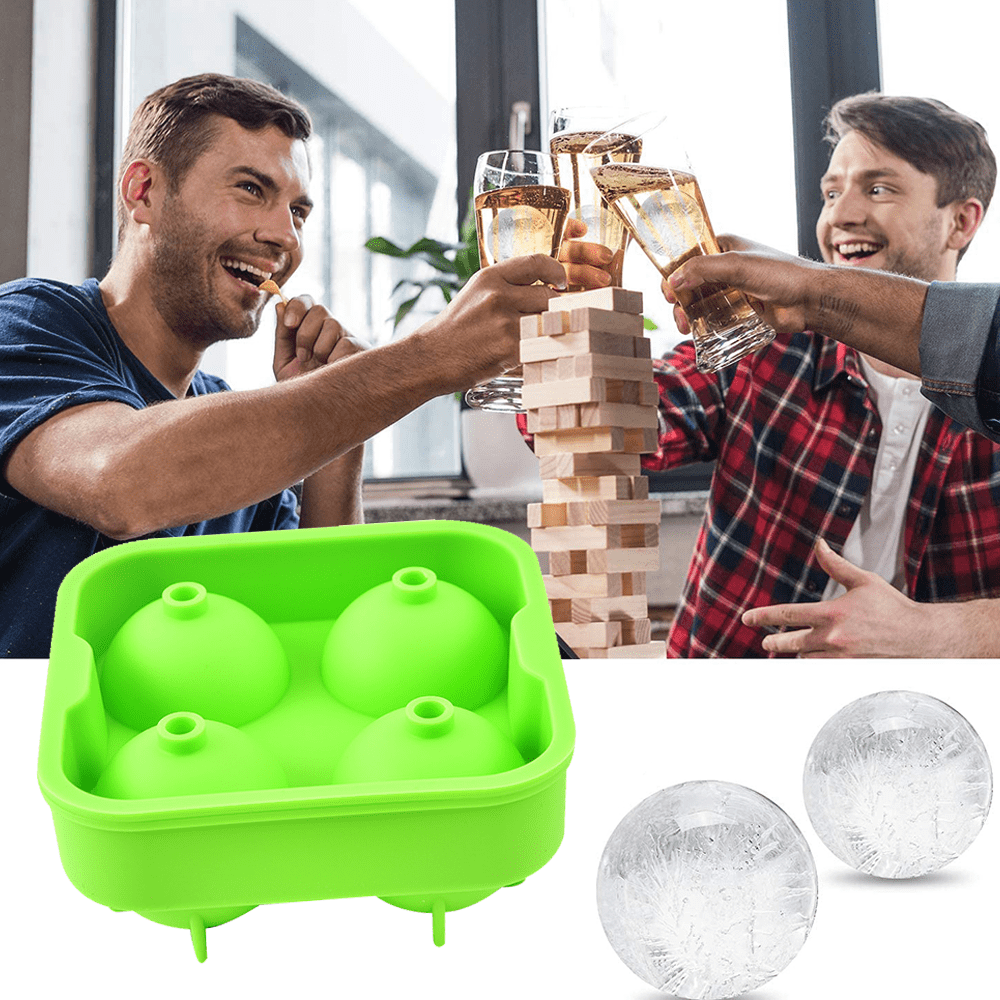 Large Ice Cube 6 Ball Silicone Mould Tray Maker Sphere Whiskey Resin  Paperweight Clay Crafts 
