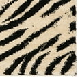 thumbnail image 6 of Moroccan Sahara Ivory Shag Area Rug 5x7 Geometric Abstract Distressed Design, 6 of 6
