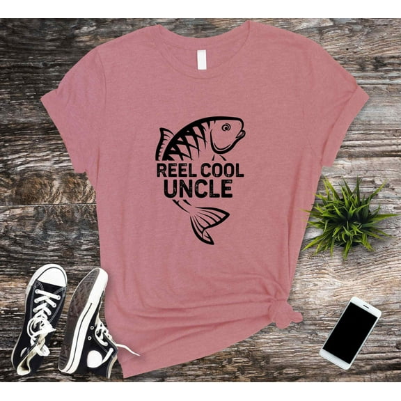 Reel Cool Uncle T-shirt, Fishing Tshirt, Fish Shirt, Fish Lover Shirt, Fishing Dad Shirt For Men, Fish On Shirt, Gift For Dad, Funny Tee
