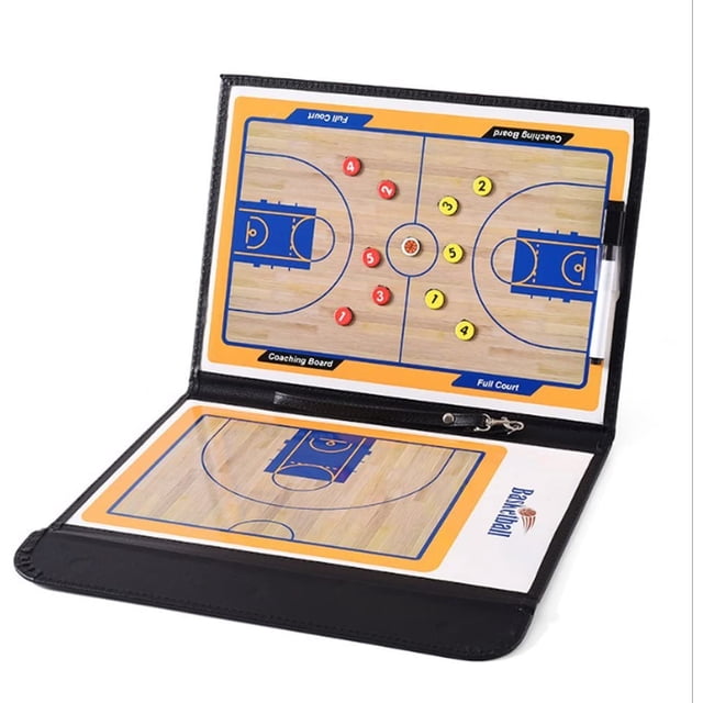 Tablero de entrenamiento de baloncesto Entrenadores Portapapeles Kit de tablero magnético táctico con borrado en seco, rotulador y bolsa con cremallera Adepaton CZYD-ZH19