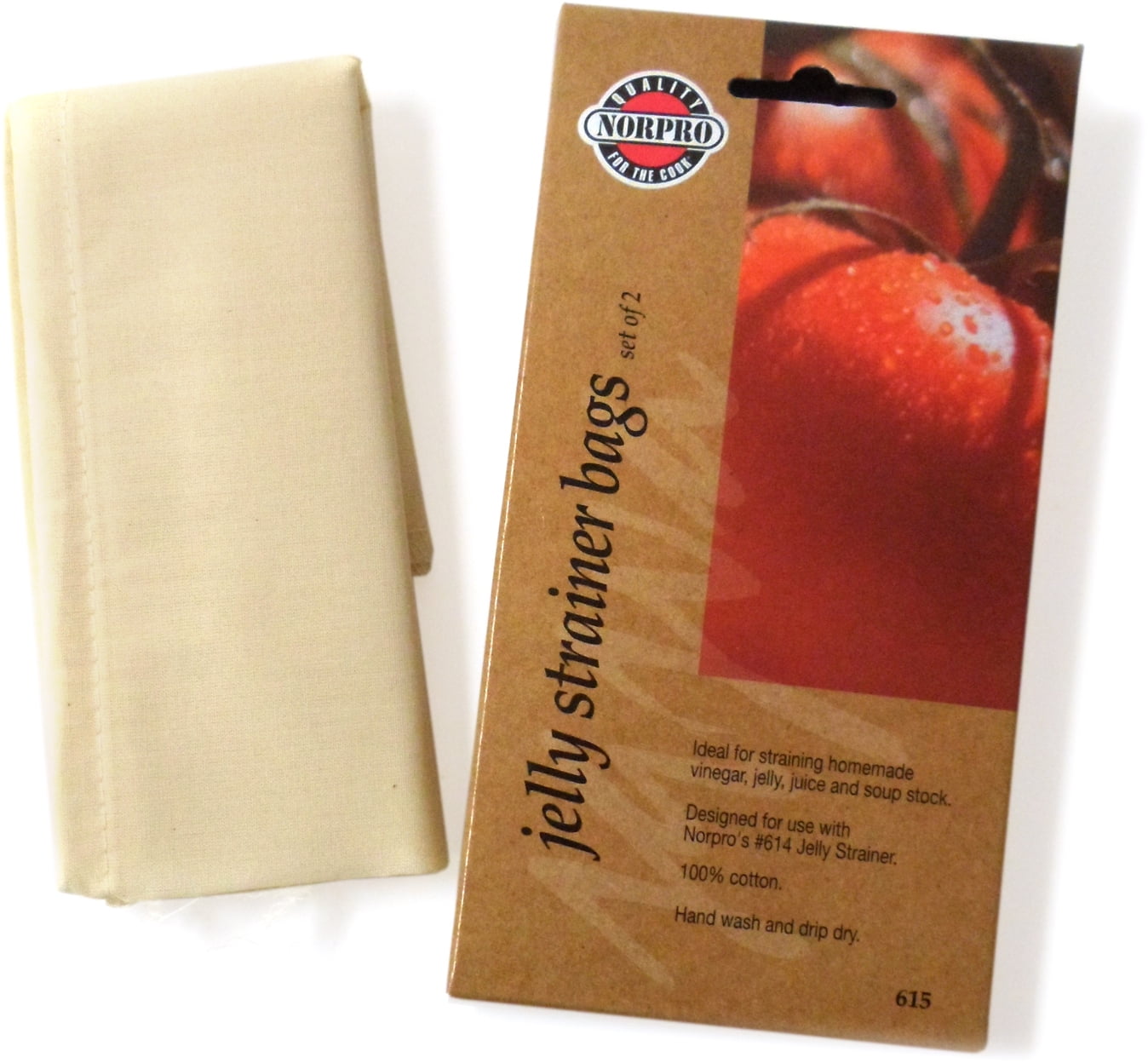 Norpro Cotton Jelly Strainer Bag, Set of 2