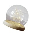 thumbnail image 1 of serony Mini Clear Glass Dome Display Case with Wood Base for Home Ornament 12cm, 1 of 3