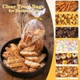 thumbnail image 6 of 100 pcs Cellophane Treat Bags,Clear Plastic Goodie Bags with Twist Ties for Treat Candy Snacks Cookies Dessert Bakery Gift Wrapping,6x10 inch,100 pack, 6 of 8