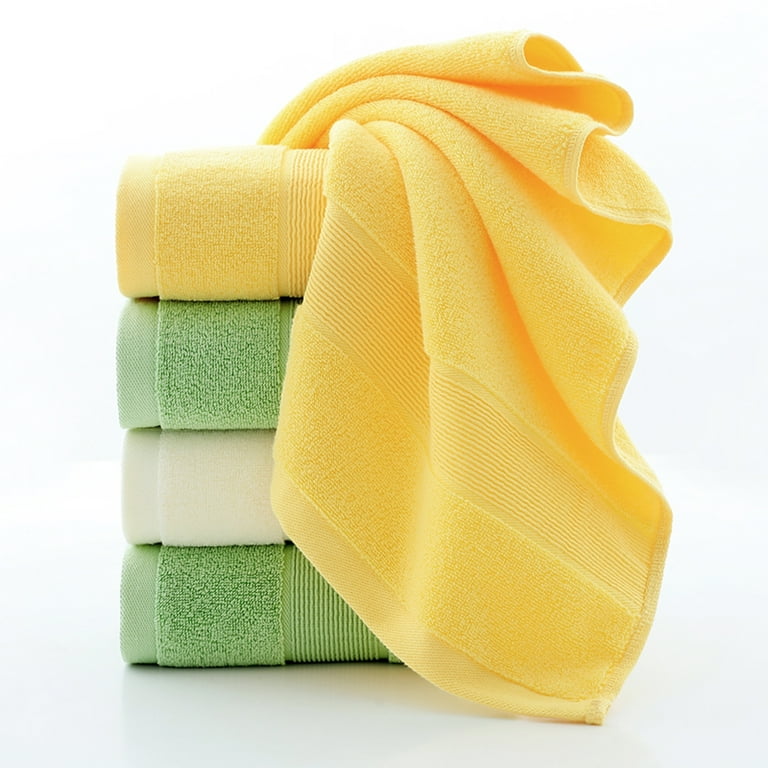 Pidada 100 Cotton Hand Towels for Bathroom Set of 4 Yellow Walmart