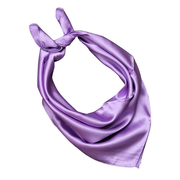 Raindrops Various Looks Women Scarf Real Silk Light Purple 1Pcs 23.6 x 23.6in