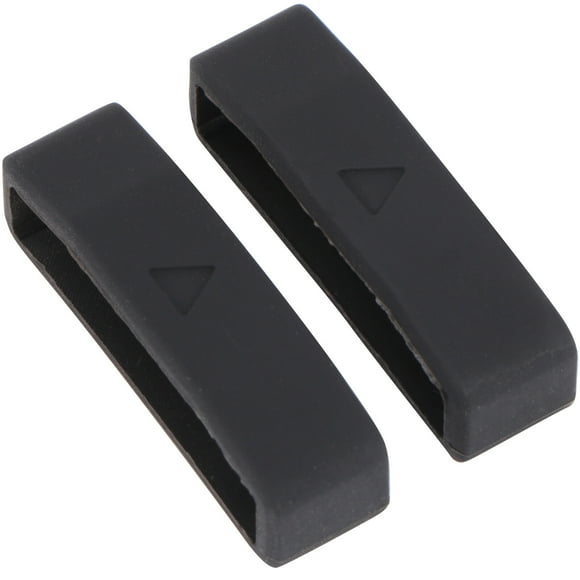 2 anillos de silicona para correa de reloj, presillas móviles, compatible con Garmin Fenix 5X (negro, diámetro interior: 26 mm)