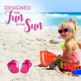 thumbnail image 5 of Pupeez Girl's Flower Jelly Thong Flip Flop Slide Summer Sandals Pack of 2 Pink/Lemon, 5 of 5